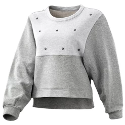 Meilleure vente ???? Mode- Lifestyle Femme Adidas Adidas Es Stud Sweater GRIS ⌛