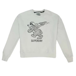 Promo ???? Mode- Lifestyle Femme Superdry Superdry Sd Military Narrative Sweat Femme BLANC ⭐